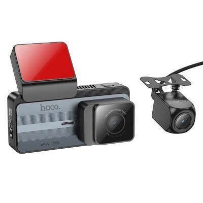 Videoreģistrators Hoco DV12 GPS 2K + Aizmugures kamera 