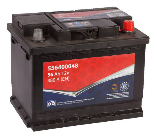 12V, 56Ah, 510A AD Baltic akumulators