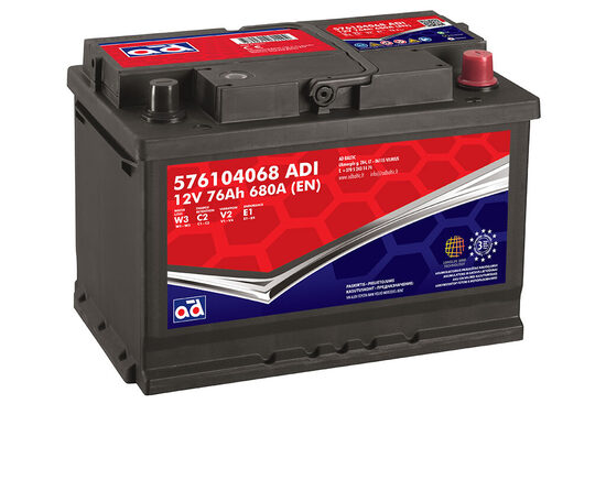 12V, 76Ah, AD Baltic akumulators