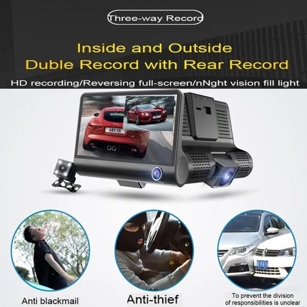 GooD 3 Kameru Dash Cam Full HD 1080P  170° 