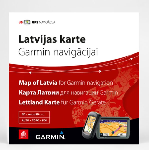 Latvijas karte Garmin navigācijai