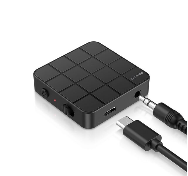 BlitzWolf BW-BL2 Bluetooth V5.0 mūzikas uztvērēja raidītājs un audio adapteris